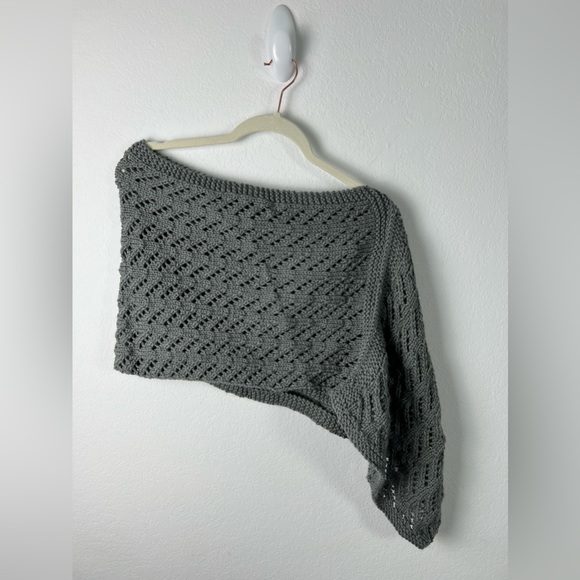 Hand Knitted Poncho Scarf - Picture 3 of 8